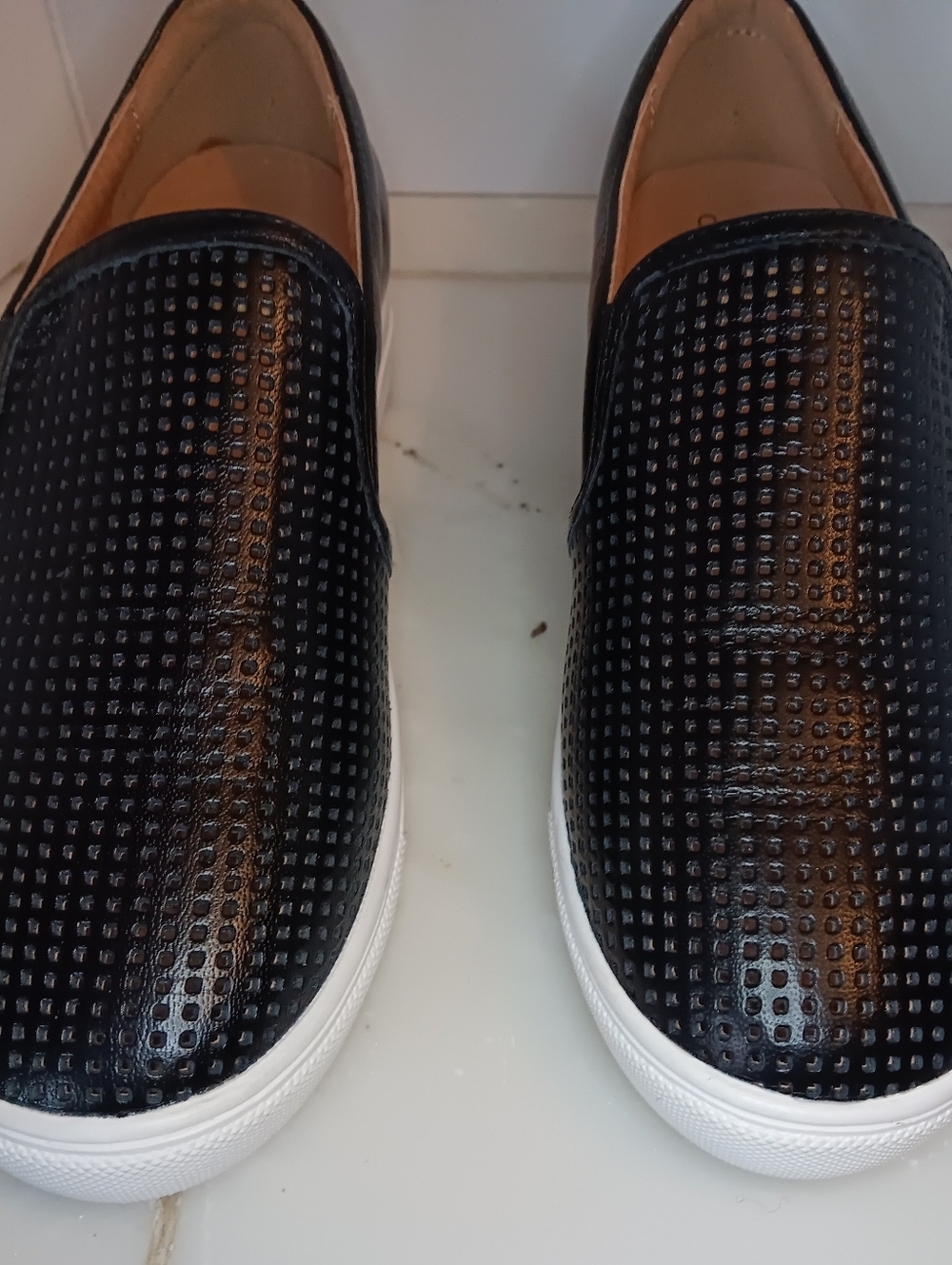 Caslon Slip-On Perforated Leather Sneakers - Picture 3 of 7